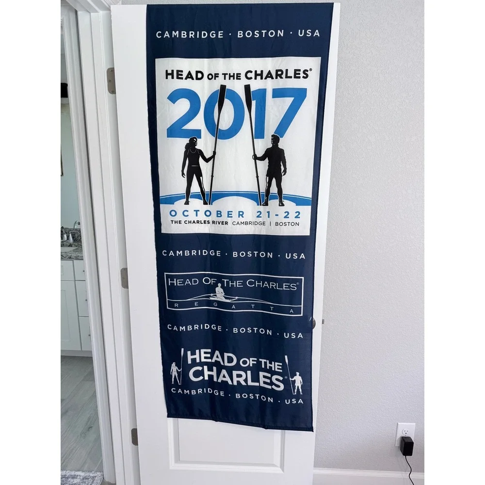 Head of the Charles Regatta 2017 & 2019 Banners Pair Cambridge Boston USA